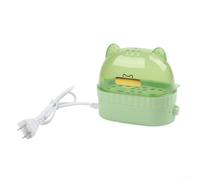 Crabop Pequeña olla inteligente para huevos, apagado automático, caldera de 2 huevos para huevos duros perfectos en minutos, portátil para cocina, dormitorio, caravana (manos verdes)