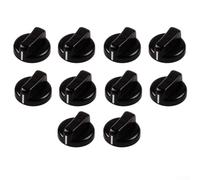 Crabop Pomo de encendido inverso negro, paquete de 10 unidades para cocina | Para estufas de mesa, cocinas de gas, cocinas de cocina, control preciso, solución de piezas de repuesto