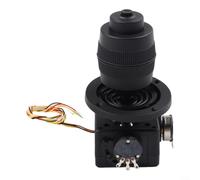 Crabop Potenciómetro de palanca de mando de 4 ejes JH-D400X-R2 5K Ohm, con botón, salida suave del 0,5%, para instrumentos industriales de control de máquinas de automatización