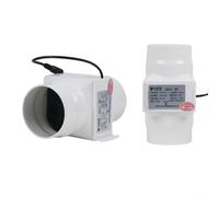 Crabop Potente ventilador de ventilación de conducto de 12 V, 75 mm, 100 mm, silencioso, para baño, tienda de campaña, taller, color blanco (3 pulgadas 75 mm)