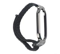 Crabop Pulsera ajustable para PLAUD para grabadora de voz IA, correa de tela tejida con marco de metal, ajuste de 5.5 a 8.7 pulgadas, accesorio seguro para uso diario (negro)