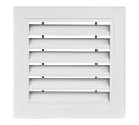 Crabop Rejilla de ventilación de aleación de aluminio, salida de aire blanca con rejilla para puerta de cobertizo de ático, pared, impermeable, a prueba de animales, 150 x 150 mm (400 x 400 mm)