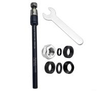 Crabop Remolque de bicicleta eje pasante 160-178mm M12x1.0 enganche ajustable, para Thule para QERIDOO Croozer con llave de aleación de aluminio estable