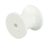 Crabop Rodillo de nailon para remolque de barco, kayak, canoa, velero, yate, accesorio de rueda de soporte de techo resistente, parte superior de remolque blanca de 51 mm