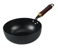 Crabop Sartén tradicional de hierro fundido para inducción, estufas de gas y eléctricas, sartén japonesa resistente al óxido para saltear, 24 cm (24 cm)