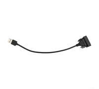 Crabop Toma de paso USB para Toyota para HILUX Prado para LANDCRUISER, cara de 23 x 33 mm, cable de 20 cm, negro para adaptador de montaje de salpicadero para Camry Corolla RAV4
