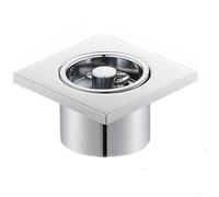 Crabop Válvula de desagüe cuadrada de cobre DN50 con alta capacidad de flujo y doble anillo de sellado para piscinas, bañeras y peceras