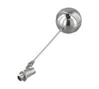 Crabop Válvula de flotador automática de acero inoxidable DN15 DN20 DN25 Controlador de nivel de agua ajustable para depósito de tanque Sistema de aceite Sellado seguro (DN15)