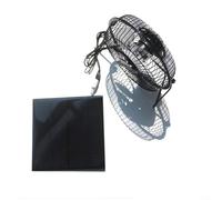 Crabop Ventilador solar con panel de 4,5 W, cargador USB de 6 V para teléfono, refrigeración portátil de 6 pulgadas para camping, viajes y uso al aire libre, color negro