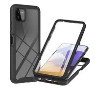 CRABOT Compatible con Samsung Galaxy A22 5G Funda Prueba de Polvo Prueba Golpes protección Completa integrada Protector Pantalla Totalmente Sellado Protector Frontal y Trasero - Negro