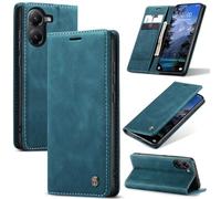 Cracedily Funda para Xiaomi Poco X7 Pro Case, Carcasa Protectora Antigolpes Case, Soporte Plegable, Ranura para Tarjeta, Cover Cuero PU Carcasa Poco X7 Pro, Azul-Verde