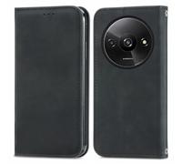 Cracedily Funda para Xiaomi Redmi A3 Case, Carcasa Protectora Antigolpes Case, Soporte Plegable, Ranura para Tarjeta, Cover Cuero PU Carcasa Redmi A3X, Negro