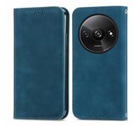 Cracedily Funda para Xiaomi Redmi A3 Case, Carcasa Protectora Antigolpes Case, Soporte Plegable, Ranura para Tarjeta, Cover Cuero PU Carcasa Redmi A3X, Azul-Verde
