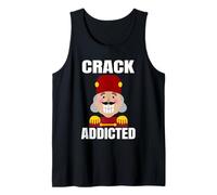 Crack Adicted Christmas Funny Cascanueces Hombres Camiseta sin Mangas