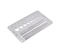 Crack Gauge Card, Gap Ruler Tool, Stainless Steel Portable Easy Read Lightweight Compact Strong Material Sturdy Build, Wall Crack Detector for Concrete Home Monitoring Work, 4.33 Inches,White