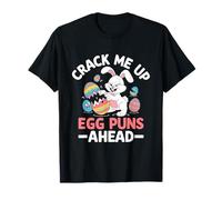 Crack Me Up Egg Juegos de palabras antes del día de Pascua Caza de chocolate con huevos Camiseta