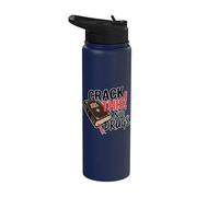 Crack This Not Drugs Santa Biblia Christian God Stainless Steel Insulated Water Bottle