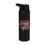 Crack This Not Drugs Santa Biblia Christian God Stainless Steel Insulated Water Bottle