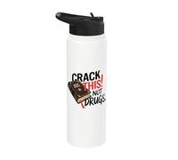 Crack This Not Drugs Santa Biblia Christian God Stainless Steel Insulated Water Bottle