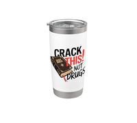 Crack This Not Drugs Santa Biblia Christian God Vaso térmico de acero inoxidable de doble pared