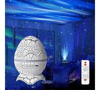(Crack white) 7 styles Crack Transmission Atmosphere Nightlight Dinosaur Egg Star Lamp Full Projector Water Ripple Laser Projection Holiday gifts