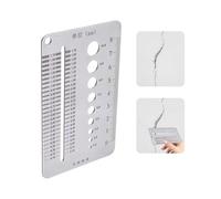 Crack Width Gauge, Gap Measuring Ruler, Stainless Steel Inspection Tool, 4.33 Inches, Sturdy, Precision Design, Ideal for Home Wall Monitoring, Construction, Repair, Structural Checks