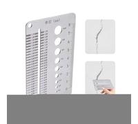 Crack Width Gauge - Gap Measuring Ruler | Stainless Steel Ruler Precise Wall Inspection | Durable Construction Tool For Monitoring Home Cracks, Structural Damage And Building Maintenance