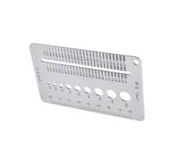 Crack Width Gauge, Gap Measuring Tool, 2.95x4.33in Stainless Steel Ruler, Precision Etched Scale, Authentic Flexible Design for Home, Wall Inspection, Construction, Structural