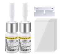 Cracked Glass Repair Liquid - 10ml Nano Fluid Applicator Bottle, Quick Fixing Windscreen Tool Kit, Scratch Chip Remover Solution, Spider Web Crack Filler, Auto Windshield Repair, Home Window Scratch