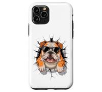 Cracked Wall English Bulldog Sunglasses Carcasa para iPhone 11 Pro