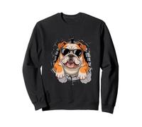Cracked Wall English Bulldog Sunglasses Sudadera