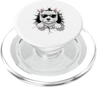 Cracked Wall West Highland White Terrier Sunglasses Westie PopSockets PopGrip para MagSafe