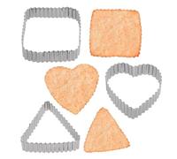 Cracker Cutter Mold, Fondant Cutter Tool, Stainless Steel Heart Shape, Sandwich Maker, Easy Release Nonstick Cracker Tools, Muffins Accessory, 3.35x3.35x0.98 pulgadas, Kitchen