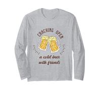 Cracking Open A Cold Beer With Friends - Regalo divertido de cerveza Manga Larga