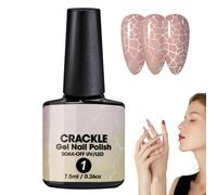 Crackle Gel Nail Polish, 4 Colors Cracked Nail Polish Stylish Nail Varnish Nails Art Kit, Fashionable Pattern,UV Polish Glue,Not Easy To Fade,Apply Evenly And Easily,Gorgeous Crack Effect