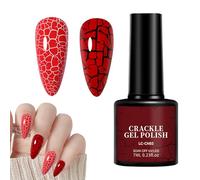 Crackle Nail 7ml Bottle - 7ml Gel Formula Finish, Manicure, Textured Crack Pattern Coating | Salon Style Decorative Lacquer Creating Unique Splatter Effects for Holiday Parties
