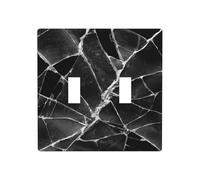 Cracks On Broken Car Glass Double Gang Toggle Light Cover Wall Plate Switch Decor Standard Size - 11,4 x 11,4 cm