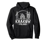 Cracovia Polonia Ciudad Skyline Mapa de Viajes Sudadera con Capucha