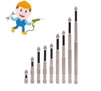 Cradlewaver Drill Bit, High-Magnetic Screwdriver Drill Bit Set, Anti Slip Magnetic Electric Screwdriver Set Alloy Steel for Impact Driver for Home DIY Professional Use (9pcs)