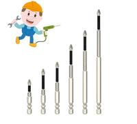 Cradlewaver Drill Bit, High-Magnetic Screwdriver Drill Bit Set, Anti Slip Magnetic Electric Screwdriver Set Alloy Steel for Impact Driver for Home DIY Professional Use (6pcs)