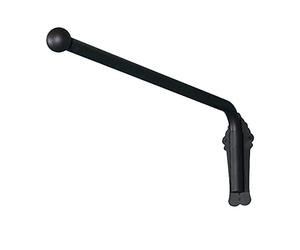 Cradling Barra de cortina con brazo giratorio pesado con topes, 40 kg de metal, 25 mm de diámetro, barra de cortina para cocina, cuarto de baño (70CM)