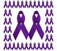 CRAFFANCY 100 Pins Morado de Cinta,Lazo Morado Broche Insignia Púrpura de Concienciación contra la Violencia Doméstica y el Alzheimer Cáncer Accesorios Decorativos para Actividades Benéficas
