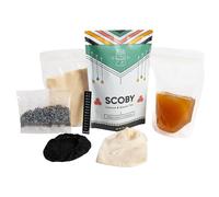 Craft A Brew Kombucha Bundle - Incluye SCOBY, cubierta elástica para tarros, fermómetro y kit de recetas - Fácil para principiantes - Fermentación y cerveza casera - Hace lote de 1 galón