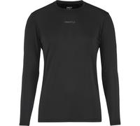 Craft ADV Essence LS tee 2 Black - Camiseta Funcional Transpirable de Manga Larga L con Zonas de Malla - Camiseta de Entrenamiento de poliéster Reciclado para Fitness y Exterior
