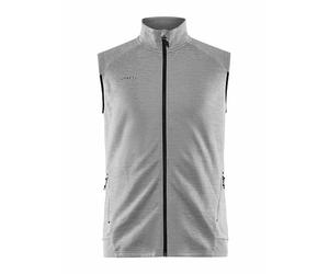 Craft ADV UNIFY VEST | Chaleco para hombre L | Gris Melange | Chaleco ligero para hombre de poliéster reciclado | Chaleco de running para hombre | Con cuello | 2 bolsillos | Chaleco para hombre