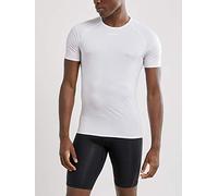 Craft Baselayer NANOWEIGHT SS M - Camiseta Deportiva para Hombre, Color Blanco y Negro, Talla XS-3XL, Malla Ligera con Efecto de enfriamiento
