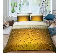 craft_brew_style Funda de Edredón Microfibra Suave 3 Piezas Compuesto Estampado 3D craft_brew_style Funda Edredon con Fundas de Almohada Antibacteriana Transpirable for familia Super king（260x220cm）