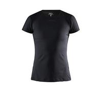 Craft Camiseta de Manga Corta para Mujer, Color Negro, XL