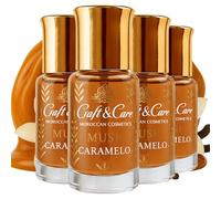Craft & Care - Musk Caramelo Perfume Árabe Hombre & Mujer | Aceite Perfumado SIN ALCOHOL | Fragancia Dulce y Cremosa con Almizcle Suave, Atractiva, Cálida y Envolvente (4 Unidades, Caramelo)