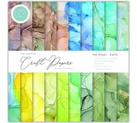 Craft Consortium Double-Sided Paper Pad 6"X6" 40/Pkg-Ink Drops Earth, 20 Designs -CPAD015B